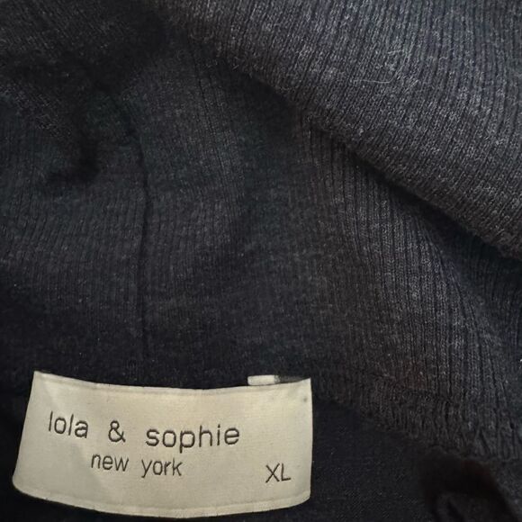 lola & sophie New York crowl neck top Navy size XL - Picture 6 of 10
